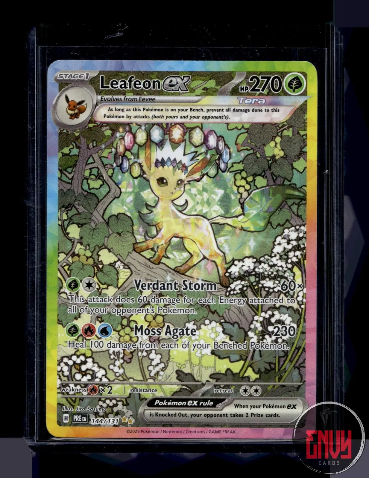 Leafeon ex LP 144/131 Prismatic Evolutions Pokemon Holo