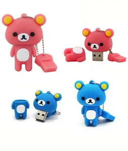 2.0 or 3.0 in 16gb - 32gb - 64gb - 128gb Pink Teddy Bear or Blue Teddy Bear Novelty Cartoon Cute Gift USB Flash Thumb Drive