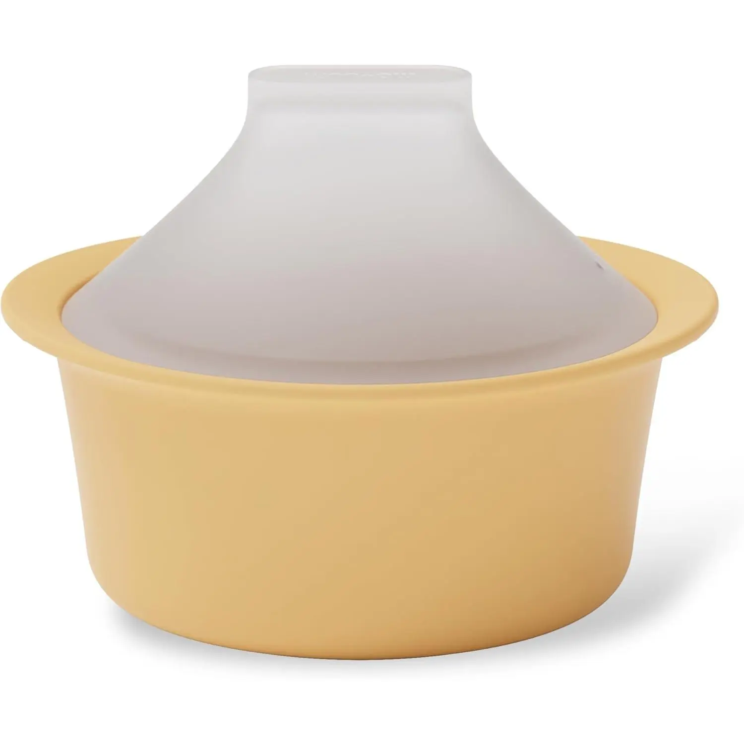Microwave Steamer |  ,   Maker Bowl with Lid, Egg and Vegetable Steam Cooker,  Donabe Inspired Cooking Pot, Dishwasher Safe (Small, Mustard)