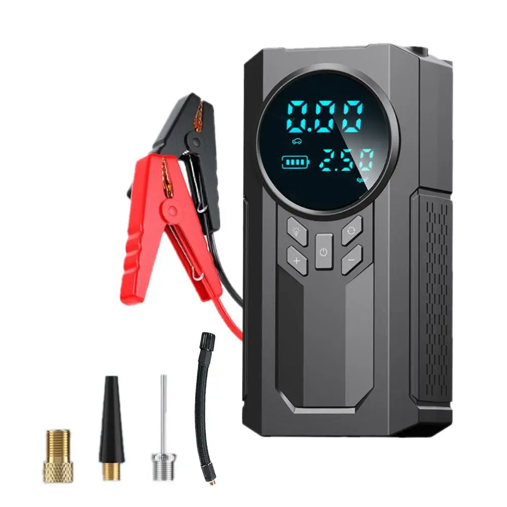 Portable Air Compressor, Tire Inflator, Portable Air Pump for Car with Tire Pressure Monitor Display, Flashlight, Pump for Cars Bikes Motorcycle Ball,