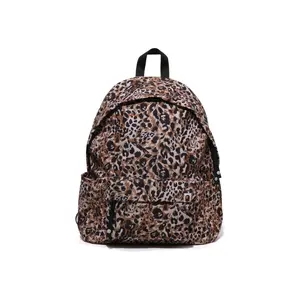A BATHING APE Fabric Backpack with Leopard Print Pattern for Men and Women