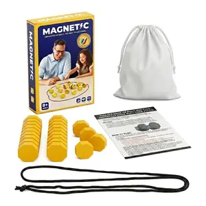 Magnet Game& Magnetic 2-Player Strategy Game with 20 Magnets – Portable Tabletop Toy for Family Game Nights, Parties, Playdates & Road Trips