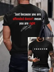 Freedom Charlie Kirk, Men's Commemorative 1993 2025 T-Shirt, Freedom Round Neck T-Shirt, Unisex Graphic Tee Streetwear