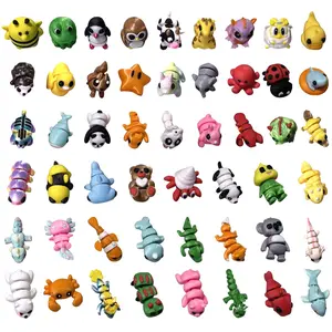 50 Pcs Mini 3D Printed Animal Figurines Set, Articulated Flexible Fidget Toys Cute Desk Pets Decor for Kids Party Favors Birthday Gifts Classroom Rewards Office Home Decorations