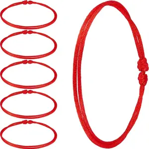 New Versatile and Minimalist Handicrafts, Safe Transport for The Year of Life, Pure Handmade Weaving Bracelet, Fashionable Red and Black Rope Bracelet