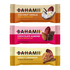 Bahamii Date Energy Bars – Variety & Single Flavors, No Added Sugar, Vegan, Gluten-Free, High Fiber Snack (4, 12, 24 & 72 Bars)