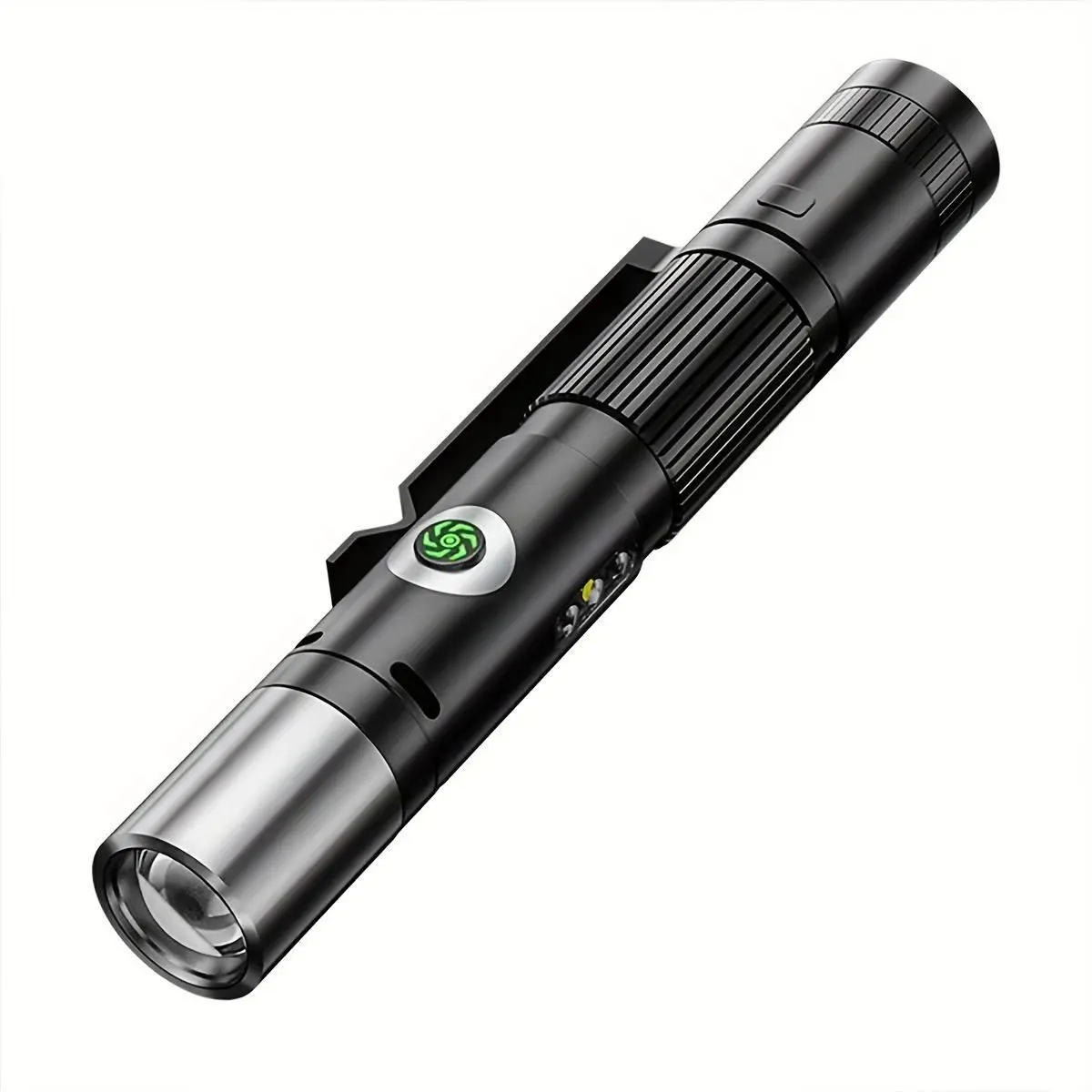 Multifunctional Portable Outdoor Flashlight, Windproof Ignition Torch with Multi Color Side Light, Magnetic Tail & Metal Clip, High Decibel Emergency Alarm, Type-C Rechargeable Hands Free Work Light for Camping Car Repair Hiking