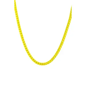 Addy Necklace - Metallic Lime Punch