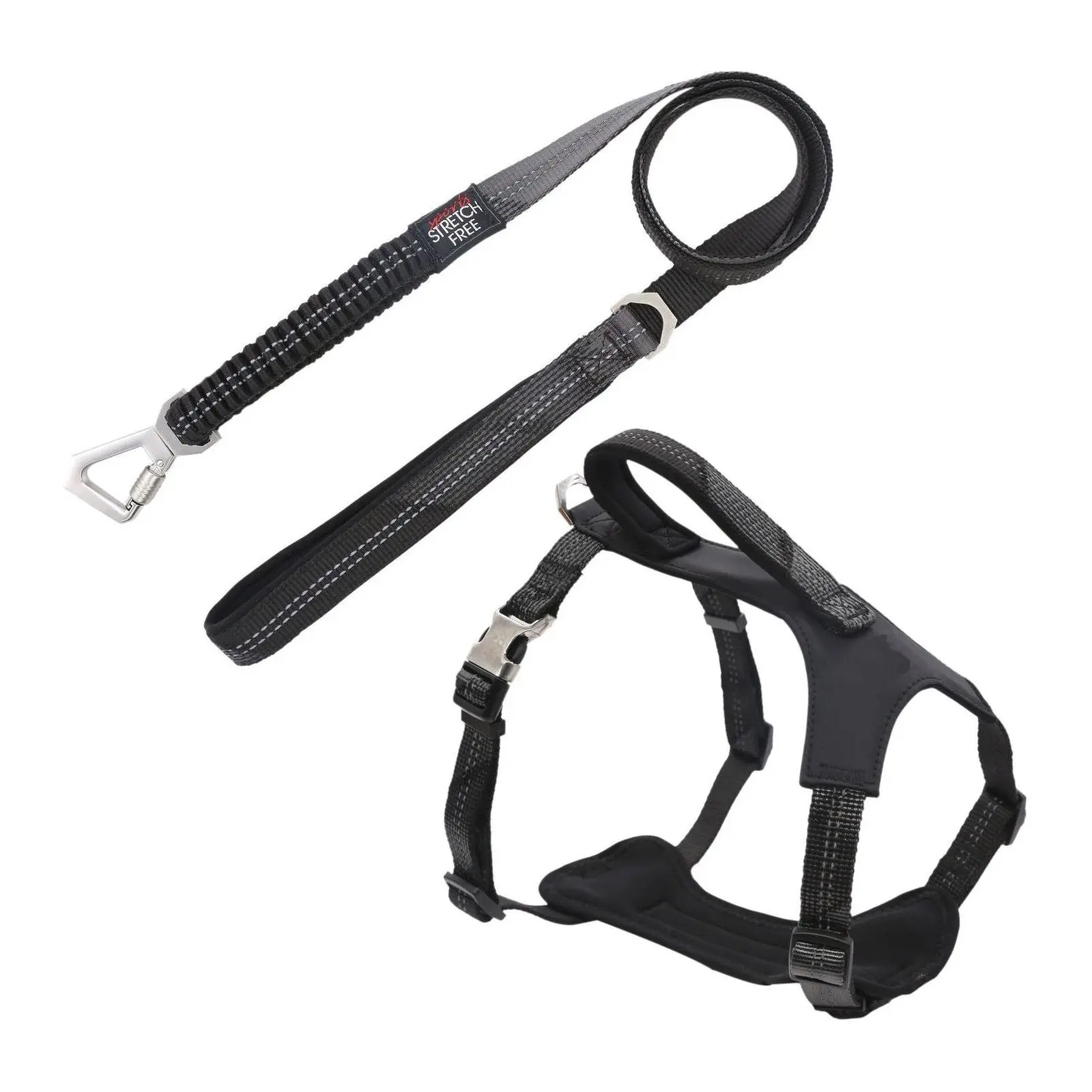 Pet Life Geo-prene 2-in-1 Reflective Dog Leash & Harness Pet Life Geo-prene 2-in-1 Reflective Dog Leash & Harness
