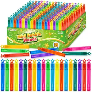 200 Pieces Mini Bubble Wands in 10 Colors, Favors for Kids, Bubble Wands Bulk for Summer Toys Gift, Indoor Activity, Themed Birthday, Wedding, Goodie Bags Stuffers