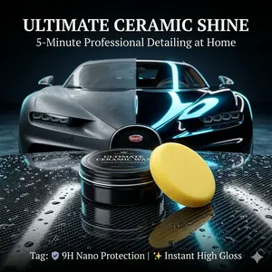 Professional Car Scratch Remover & High-Gloss Ceramic Coating | DIY Auto Paint Repair Kit | Long-Lasting Waterless Polish & Shine