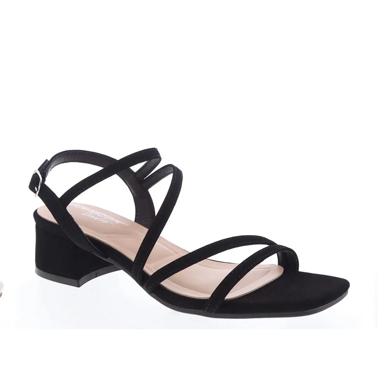 open-toe low blocked heel - Barry
