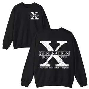 Vintage 80s Gen X T-shirt, Generation Shirt, 1965-1980 Gen-X 2 Side Sweatshirt, GenX Hoodie