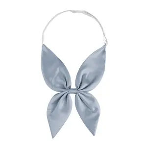 INSPIRE CHIC Solid Color Pre-tied Bow Ties Adjustable Elastic Strap School Uniform Bowties for Women