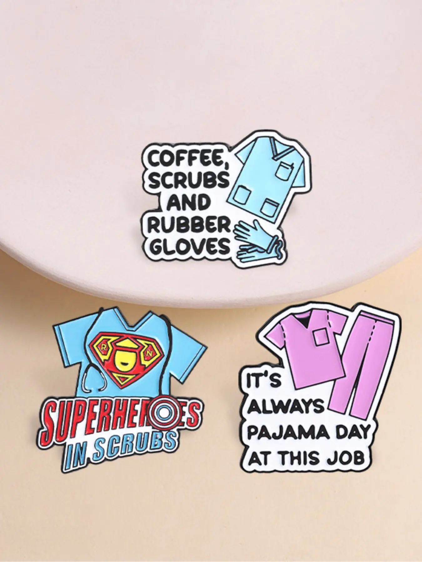 Nurse Life Enamel Pin Set, Funny Healthcare Worker Lapel Pins, Unique Gift for Nurses, Durable & Stylish Alloy Brooch Pin Accessories