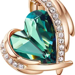 Love Heart Pendant Necklaces for Women Crystals Jewelry Gifts for Women