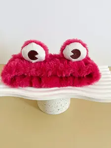 Frog Big Eye Headband for Women, Autumn & Winter Plush Hair Accessory, Non-Slip Design, Ideal for Face Washing & Masks
