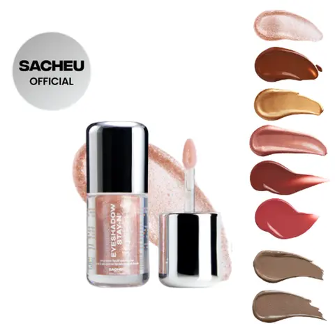 sacheu Eyeshadow STAY-N, buildable and long-lasting eye makeup, crease-proof smooth liquid eyeshadow, Tan eyeshadow palette Shadow Palette Matte