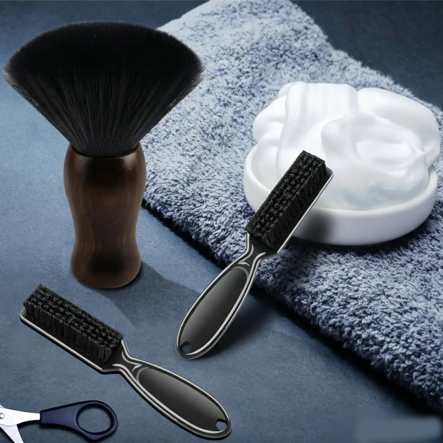 3Pcs Neck Duster Brush - Professional Barber Hair Cutting Cleaning Hairbrush Styling Tool - Home Improvement.