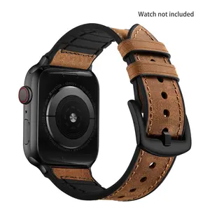 Faux Leather Watch Band (Band Only), 1 Count Adjustable Anti-sweat Design Watch Band for Apple Watch 38mm-49mm, Series 1 to 10 and Ultra, Wearable, Smart Watch Straps
