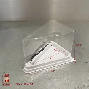 Cake Slice Container with Utensil Grooves