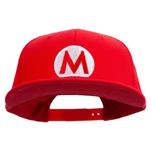 Mario Luigi Wario Waluigi Symbol Embroidered 6 Panel High Profile Structured Snapback