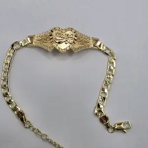 MOTHER'S DAY beautiful bracelet Cuban link style gold-plated 7 to 9 adjustable