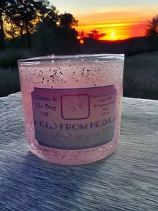 handmade home decor Glisten and Glo Bug Off Citronella Candle-Household candle with deodorant feature, 50 hour burn time
