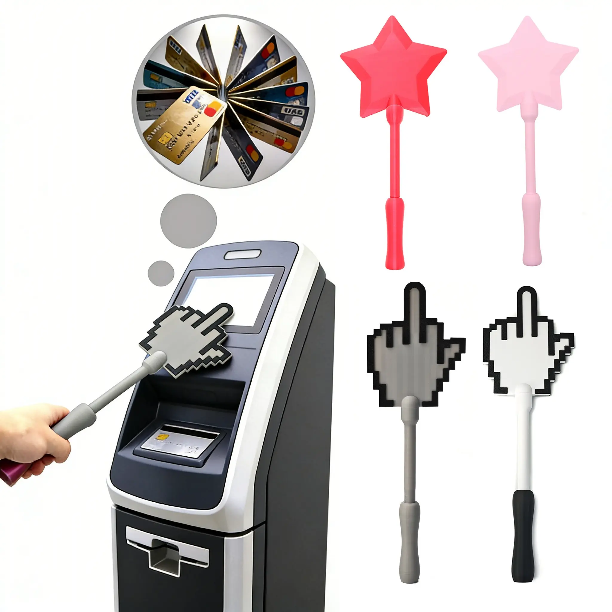 3D Printed Touch Payment Prop, Creative Handheld Payment Magic Wand ...