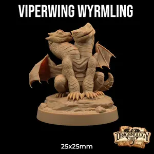 Viperwing Wyrmling Dragonology 101 |The Dragon Trappers Lodge | 32mm Scale | Miniature TTRPG Mini DnD Dungeons Dragons Wargame