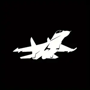 Durable Vinyl Fighter Jet Sticker - Easy To Apply, Long-lasting Adhesive Car Sticker for Vehicle Customization and Aircraft Enthusiasts