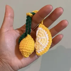Crochet Lemon Keychain