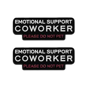 LZDJTQ 2 PCS Emotional Support Colleague Lapel Pin – Funny Office Badge, Workplace Humor Accessory for Backpack or ID Card (1.4" × 0.5")