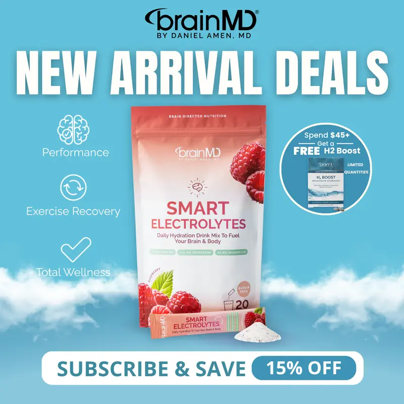 Smart Electrolytes | BrainMD | 30 Servings | Brain Hydration & Focus Support | Energy & Exercise Recovery | Sodium, Potassium & Magnesium with B Vitamins