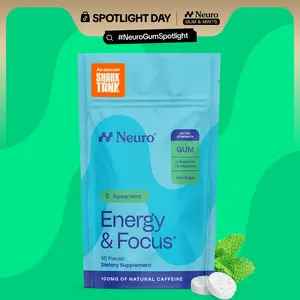 Neuro Extra Strength Energy Caffeine Nootropics for Energy & Focus (90 Pieces) - Sugar-Free with L-theanine, Caffeine, Vitamin B12 & Vitamin B6 - Spearmint Flavor