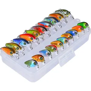 Mini Crankbait Fishing Lures Kits Swimbait Wobbler Hard Baits for Bass Trout Pike Freshwater and Saltwater 10pc-20pc/pack