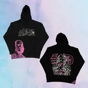 SDL x VIRGIN MARY White/Pink Graphic Hoodie, Unisex Oversized Streetwear Sweatshirt, Trending Urban Style 2026