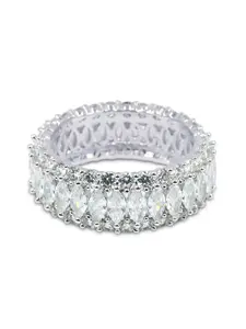 Full Row Marquise Cut Artificial Zircon Ring, Dazzling Unique Design in a Light Luxury Style. Suitable for Daily Stacking or as a Gift for Special Occasions such as Weddings and Anniversaries. Teardrop Bridal Rings Marquise Wedding Bands