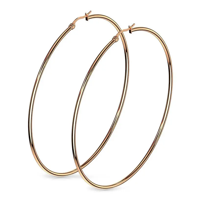 20G Rose Gold Hoop Earrings