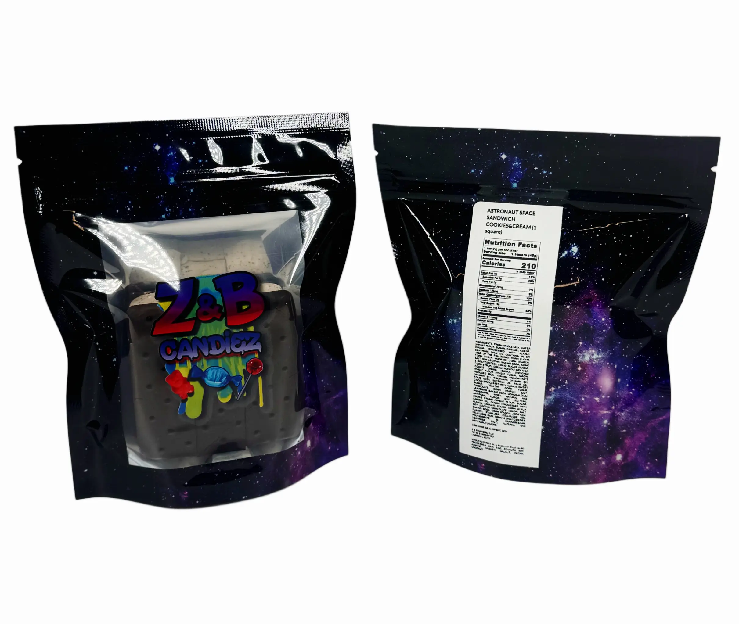 ASTRONAUT SPACE SANDWICH (COOKIES & CREAM) (freeze dried) (1 SQUARE) Snack Crunch
