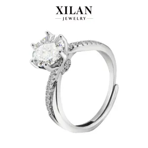 Rotating Openwork Design Women's Engagement Ring  Elegant Wedding Jewelry