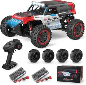 WONDERFUL PLAY:1/16 High-Speed Brushless Monster RC Car, 2.4G Remote Control 4WD Off-Road Truck with 2 2S Battery ，REchargeble Battery & led light,for Adults boys,Birthday gift， fast  and furious  rc，