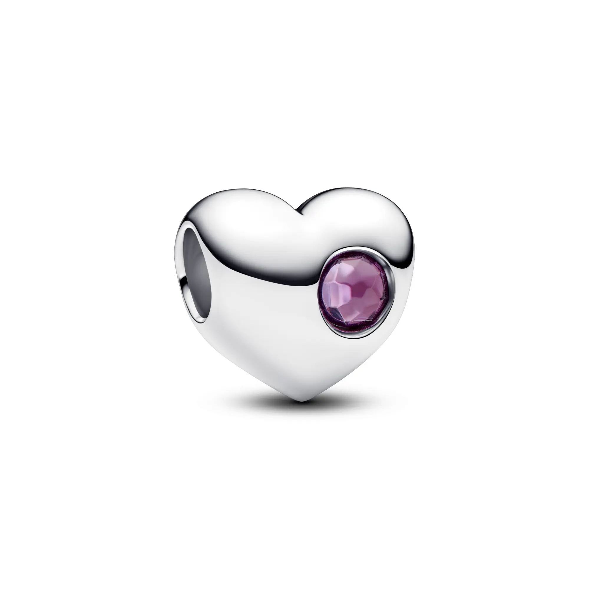 Pandora Engravable Purple Stone Heart Charm 794161C02