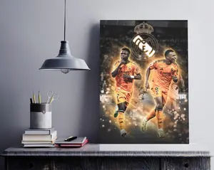 Mbappe & Vini Jr. Real Madrid Poster - Football Art