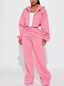 On The Go Fleece Pant Set - Pink