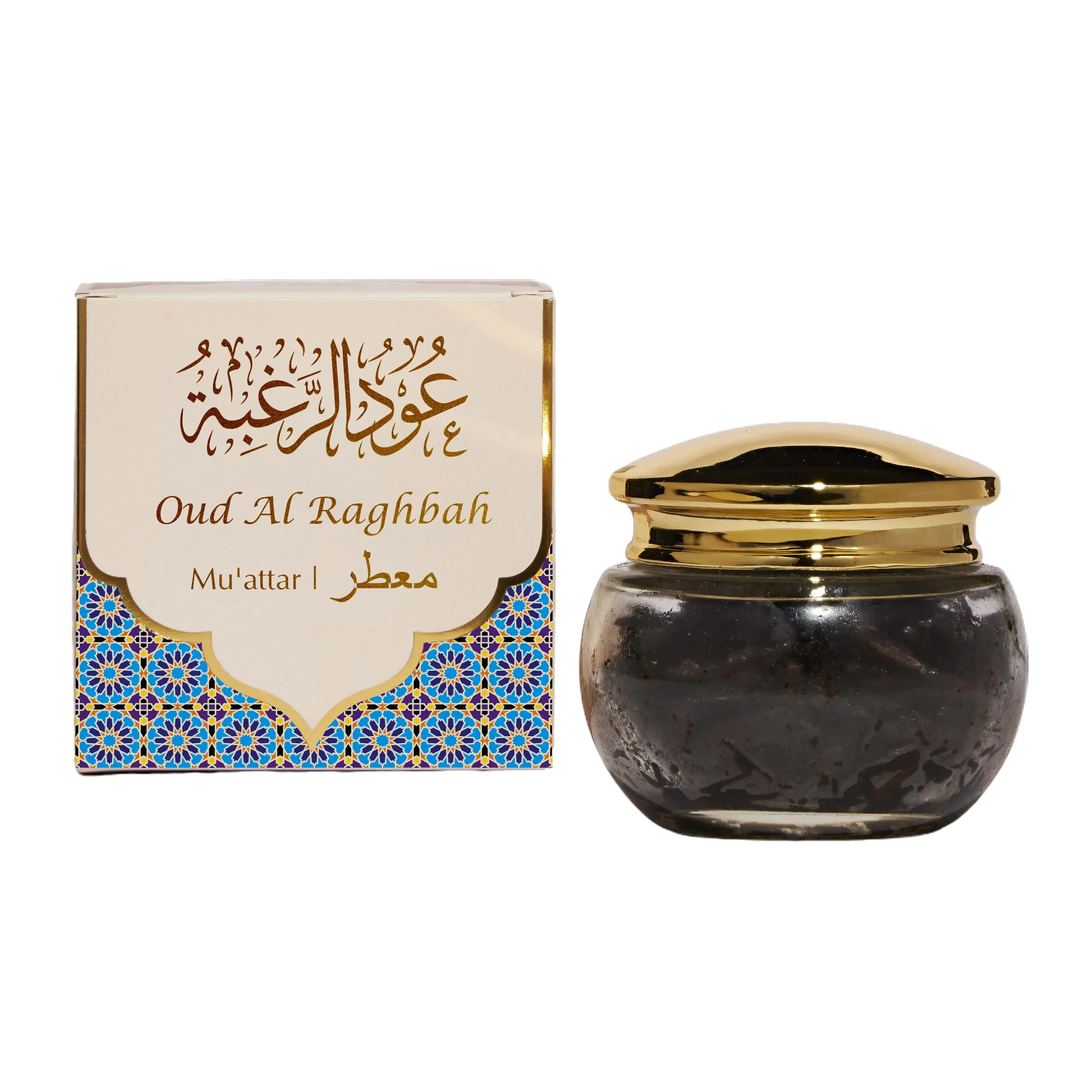 Dukhni Oud Al Raghbah Muattar Bakhoor Arabic Perfume Incense - Woody, Floral Aroma, Anti-Stress At-Home Incense, 1 Jar x 40g Home Fragrance Home Scent Aromatic Wood