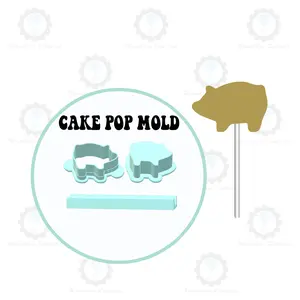 Pig Cake Pop Mold | Deluxe Cutter, Popper, and Tray Option