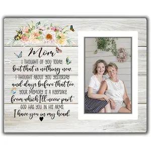 Mom Memorial Photo Frame - Sympathy Gifts for Loss of Mother - Fits 4x6 In Photo