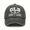 Unisex Retro Distressed Dad Trucker Hat - Flat Bill Cap, Bold Funny Text Slogan "Old & Don't Care", Adjustable Fit Casual All Seasons Sports & Outdoor Hat for Adults