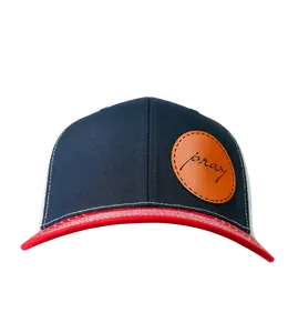 Pray Leather Patch Hat